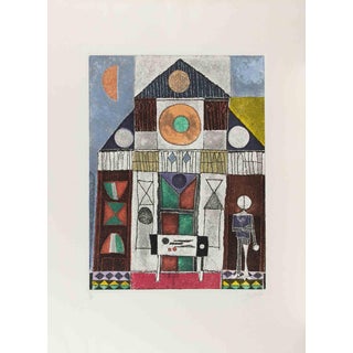 Franco Gentilini, Cathedral, 1970s, Screen Print For Sale
