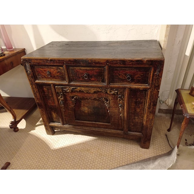 Chinese Stained Fir Sideboard For Sale - Image 3 of 10