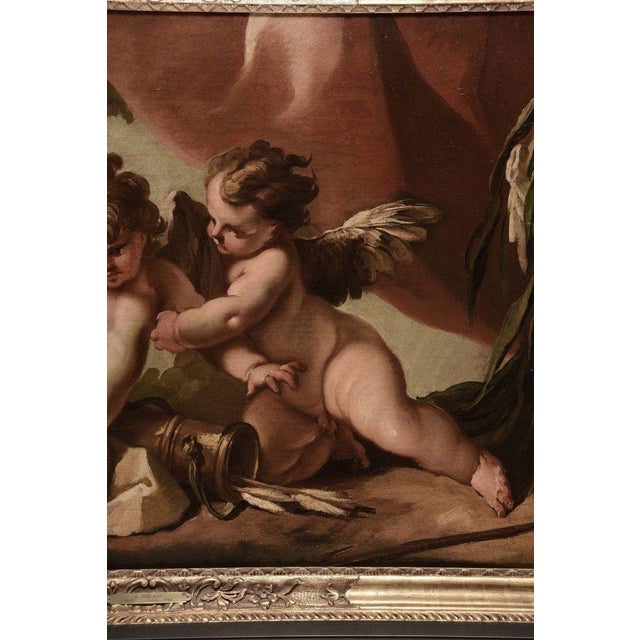 Brown Gaspare Diziani, Cupids at Play, Oil on Canvas, 18th Century, Framed For Sale - Image 8 of 10