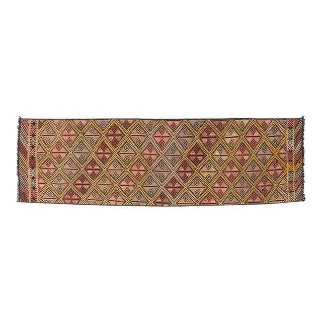 Anatolian Kurdish Handwoven Kilim Runner For Sale