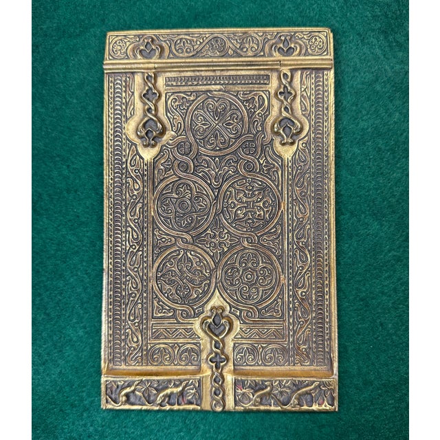Early 20th Century Tiffany Studios New York 1691 Venetian Bronze Note Pad Holder Desk Blotter For Sale - Image 15 of 18