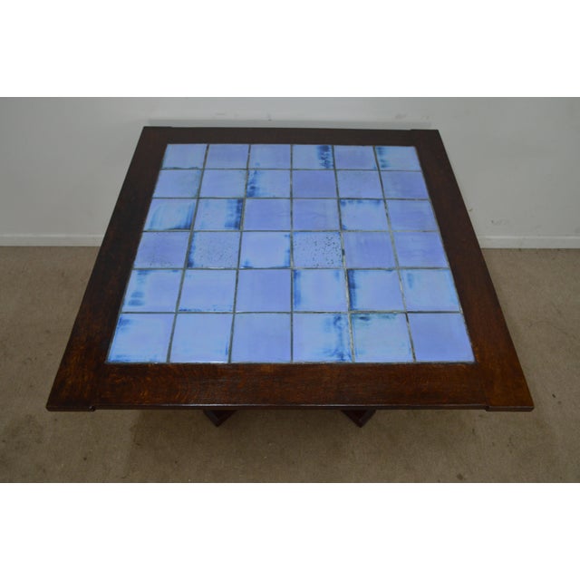 Stickley Arts and Crafts Tile Top Dining Table For Sale In Philadelphia - Image 6 of 11