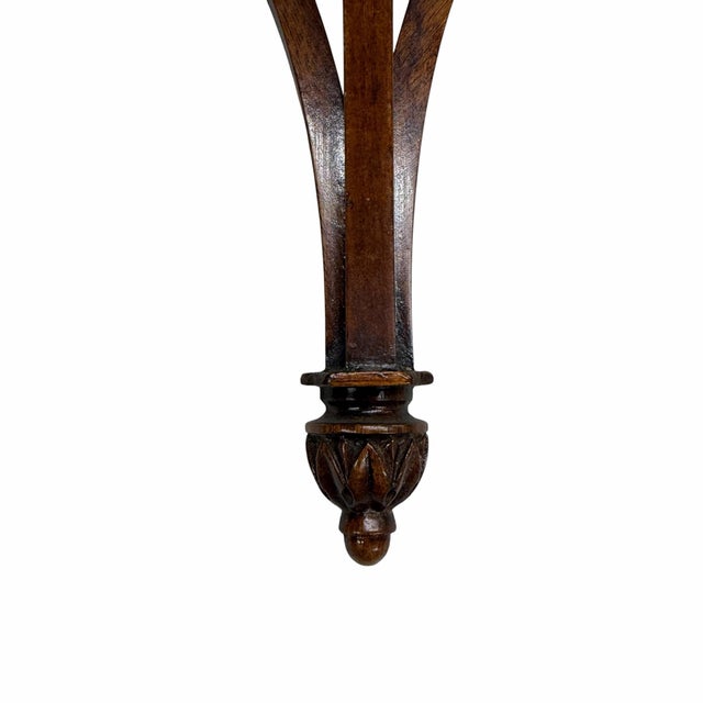 Brown Vintage Regency Carved Wood Decorative Wall Brackets For Sale - Image 8 of 8
