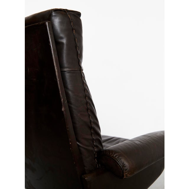 Brown Set of Cow Leather DS-31 Lounge Chair and Ottoman from de Sede, 1970s For Sale - Image 8 of 18