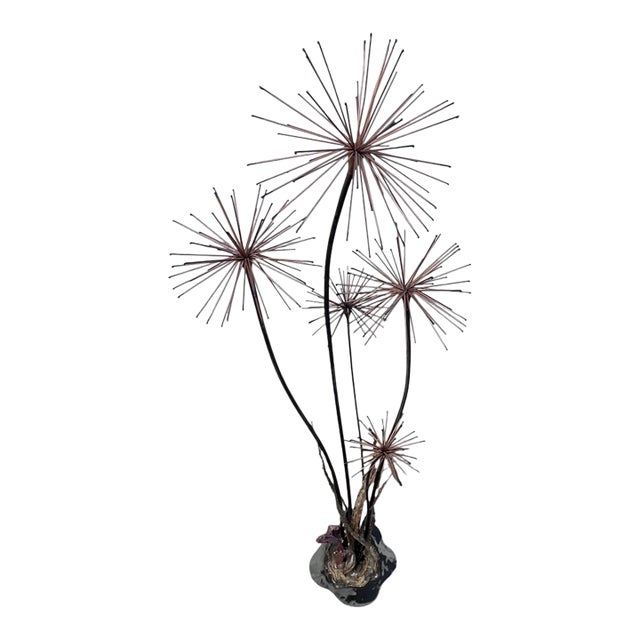 Mid 20th Century Silas Seandel Signed Starburst Floor Sculpture For Sale
