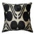 Handmade Black & Ivory Velvet Pillow – 24x24" Silk Ikat Cushion For Sale