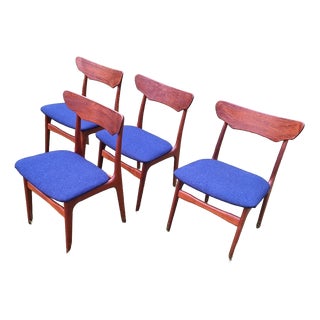 Mid-Century Danish Teak Dining Chairs from Schionning and Elgaard, 1960s, Set of 4 For Sale