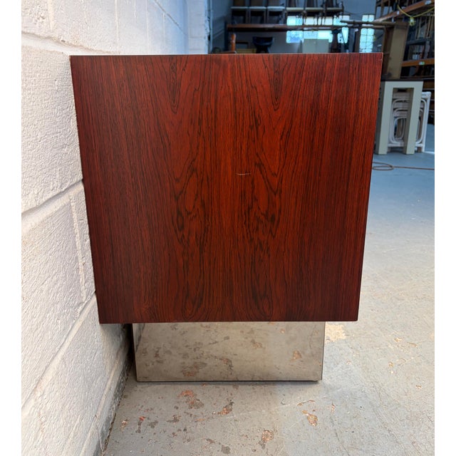 Mid 20th Century Vintage Danish Rosewood and Chrome Buffet For Sale - Image 5 of 7