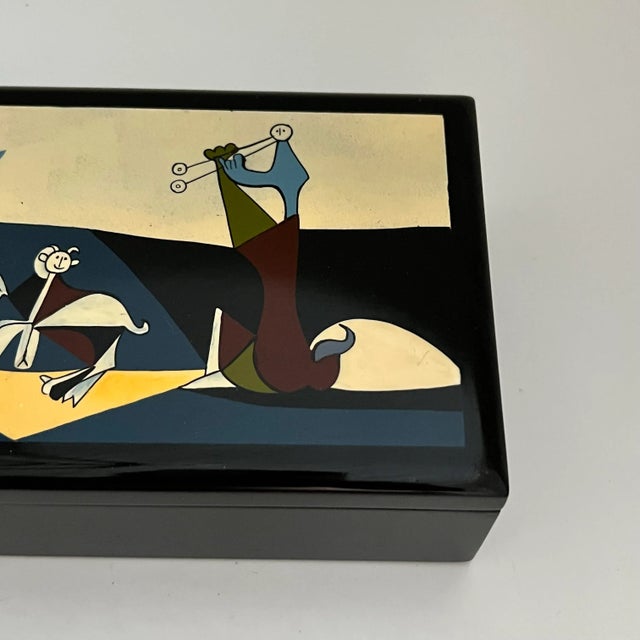 Mid 20th Century MCM Picasso ‘Joy of Life’ Lacquered Box – Abstract Cubist Design For Sale - Image 5 of 12