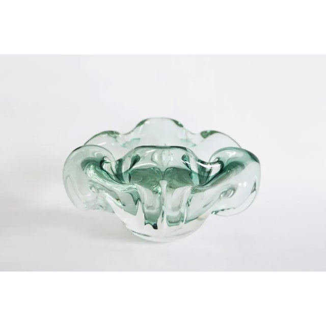 Green Vintage Glass Bowl by Josef Hospodka for Chribska, 1960s For Sale - Image 8 of 8