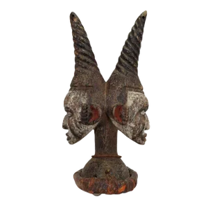 Antique African Igbo Double Face Headdress