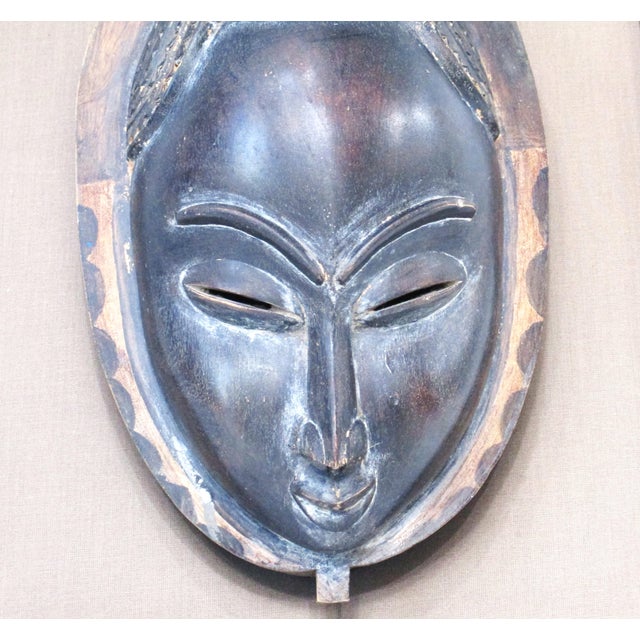 Mid 20th Century African Yaure Styled Wood Craved Mask Ivory Coast (B) For Sale - Image 5 of 11