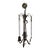 Sunflower Arts & Crafts Wrought Iron Fireplace Hearth Set Hand Forged 1900s For Sale