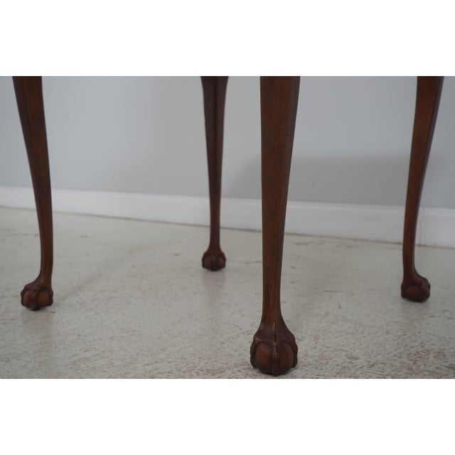 Brown Ball & Claw Feet Custom Mahogany Lamp Table For Sale - Image 8 of 16