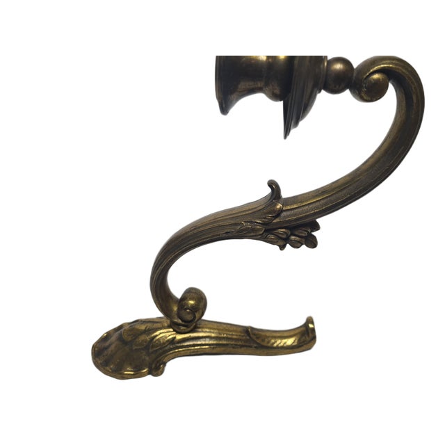 Antique Bronze Wall Lamp, Germany, 1900s For Sale - Image 4 of 15