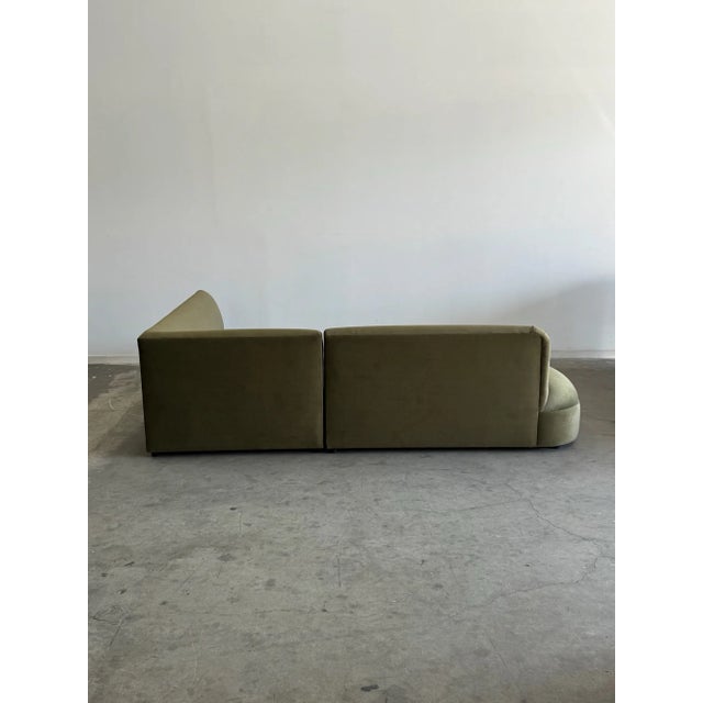 Green Made to Order Corner Sofa - Floor Model For Sale - Image 8 of 12