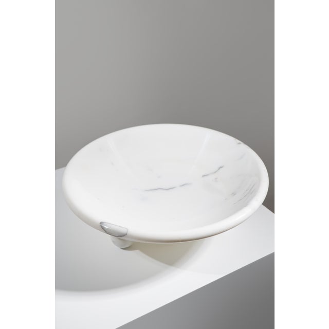 Sergio Asti White Carrara Marble Fruit Bowl by Sergio Asti for Up&Up 1970s For Sale - Image 4 of 9
