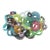 Combahee Verde Lagoon - Original Biomorphic Abstract Aluminum Mesh Wall Sculpture by Atticus Adams For Sale