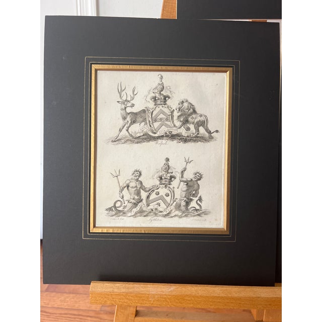 English Set of 3 Antic 18th Century English Peerage Heraldic Crests Form by Charles Catton For Sale - Image 3 of 12