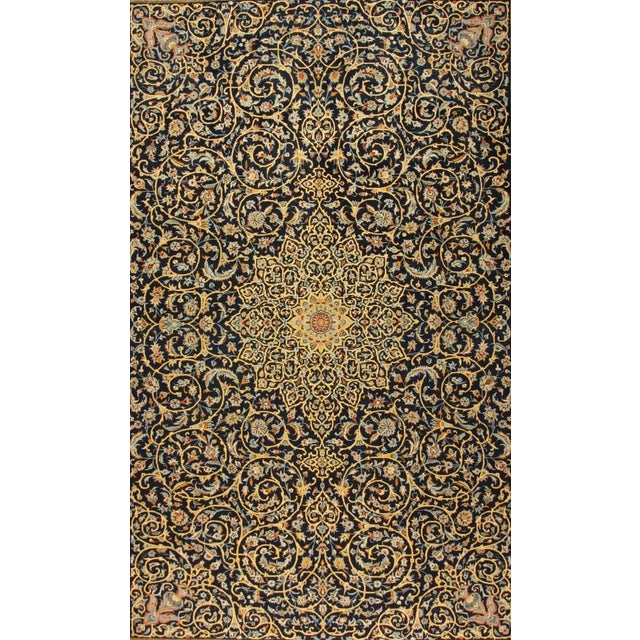 Blue Middle Eastern Hand-Knotted Rug For Sale - Image 8 of 8