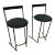 Emilio Nanni Fly Line Postmodern “Musmé” Counter Height Stools - A Pair For Sale