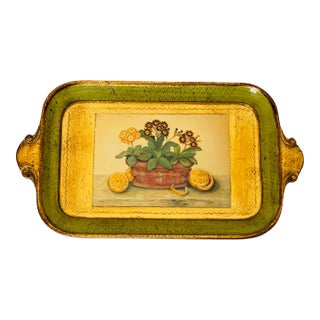 Vintage Italian Gold Leaf Tray For Sale