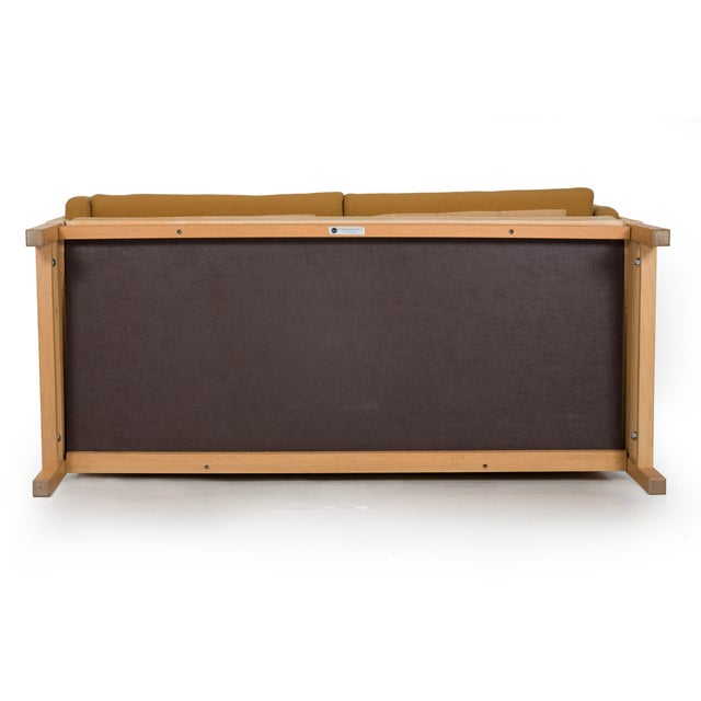 Danish Modern Leather, Tweed & Oak Sofa Model Ej 315 by Erik Jorgensen For Sale - Image 18 of 18