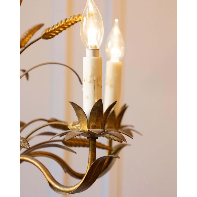 Mid 20th-Century French Wheat Sheaf Chandelier, Inspired by Coco Chanel For Sale In Atlanta - Image 6 of 6