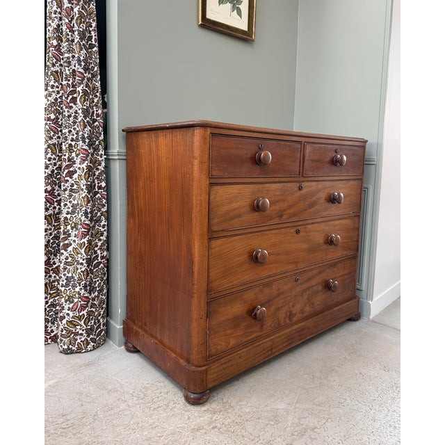Wood Large English Victorian Mahogany Chest of Drawers For Sale - Image 7 of 18