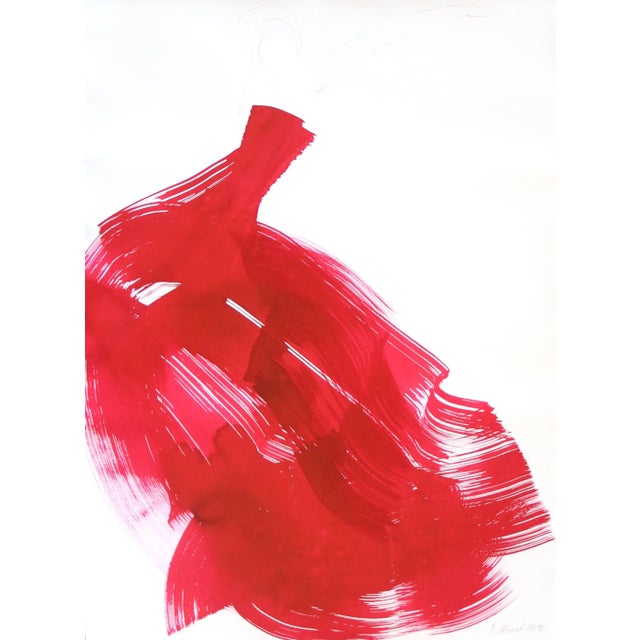 2010s Abstract "The Red Cloth 83" Original Artwork by Bettina Mauel For Sale - Image 5 of 5