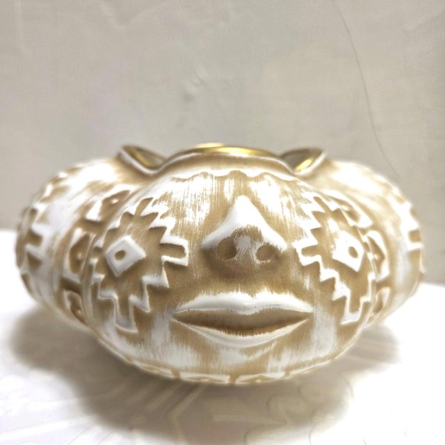1960 Haeger Face Planter Cachepot Organic Modern Art Pottery Shelf Bookcase Decor For Sale - Image 9 of 18