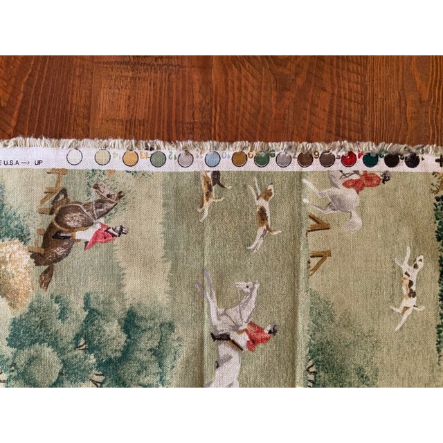 Parker‑Kaufmann “Fox Hunt” Equestrian Scenic Fabric – 3.22 Yards X 54” Wide – Ralph Lauren Style Upholstery Textile - Interior Designer Fabric For Sale - Image 4 of 5