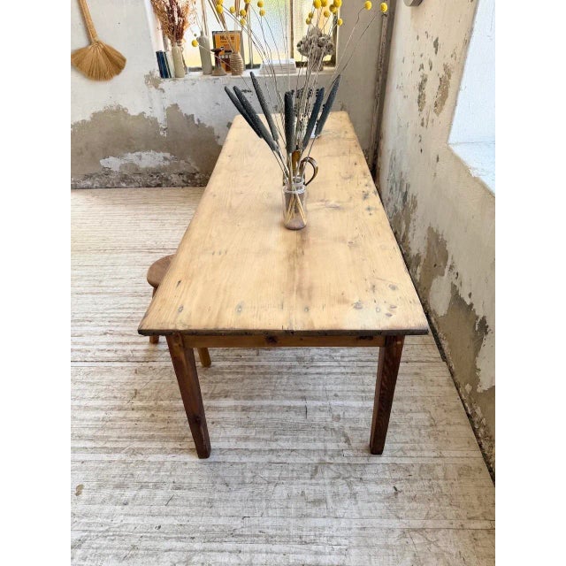 Pine Farmhouse Table, 1950s For Sale - Image 9 of 18