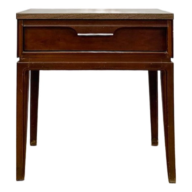 Basic Witz MCM Nightstand Vintage Mid-Century Modern Bedside Table For Sale