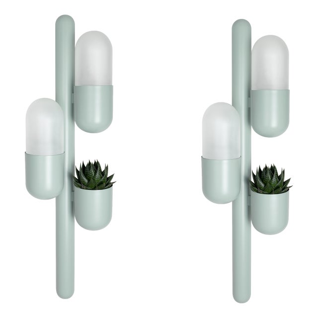 Cactus Wall Lamps by Creativemary, Set of 2 For Sale