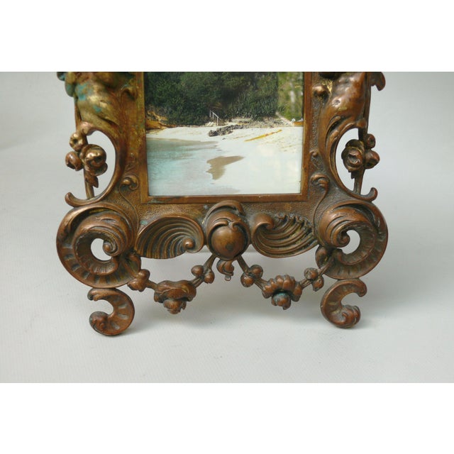 Neo-Baroque Picture Frame with Neptune, Putti and Shells, Bronze, Germany, 1890s For Sale - Image 15 of 18