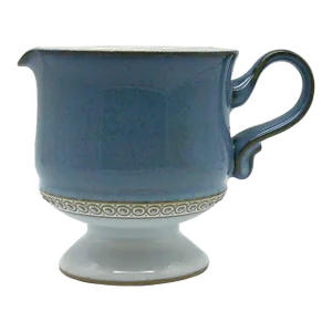 Late 20th Century Creamer Castile by Denby of England Castile Blue Pattern