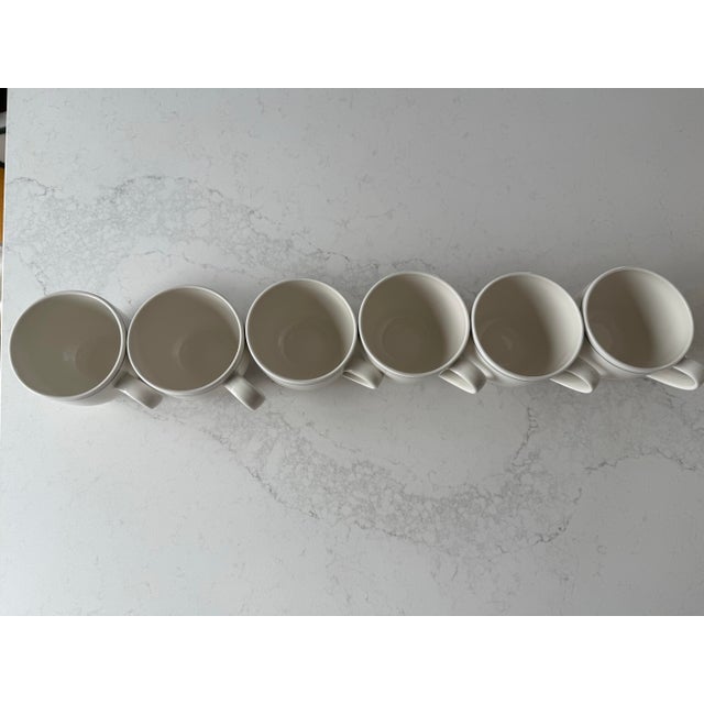 John Julian Simple Porcelain Mugs With Grey Line, Made in England- Set of 6 For Sale - Image 12 of 12