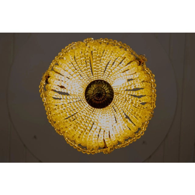 Gold French Neoclassical Style Bronze and Crystal Glass Chandelier, 1920s For Sale - Image 8 of 18