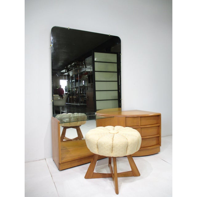 Sculptura Heywood Wakefield Champaign Vanity Set M776 For Sale - Image 14 of 14