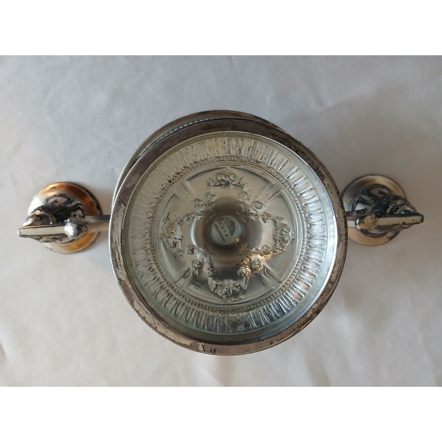 Metal Antique Silver Plate Meriden Double Wedding Basket Centerpiece For Sale - Image 7 of 9