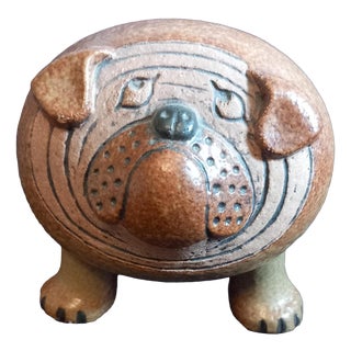 Ceramic Bulldog Figurine by Lisa Larson for Gustavsberg, 1970s For Sale