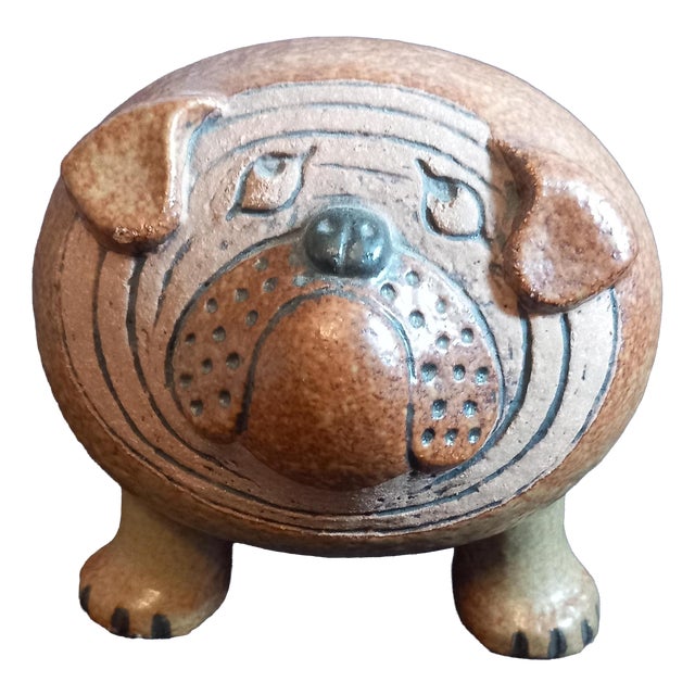 Ceramic Bulldog Figurine by Lisa Larson for Gustavsberg, 1970s For Sale
