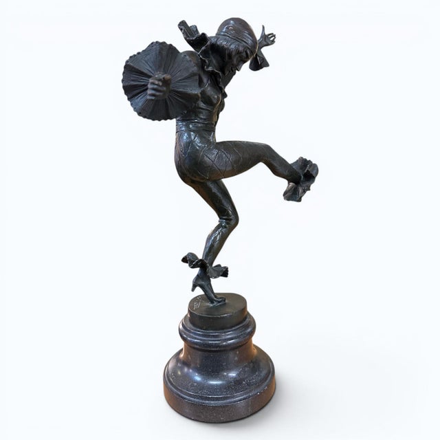 A. Titze (German, 19th-20th Century), Dancing Columbine, Bronze, 20th Century For Sale In San Diego - Image 6 of 9
