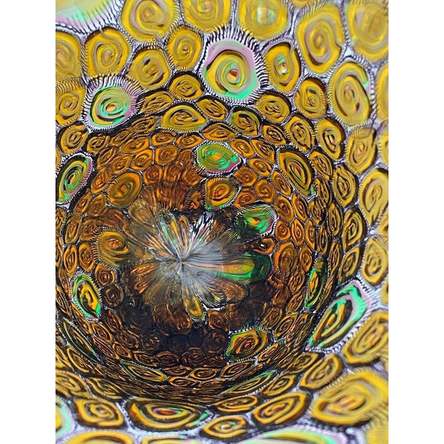 This one-of-a-kind, exquisite Murano glass vase, hand-blown by Italian master glassblower Adriano Dalla Valentina,...