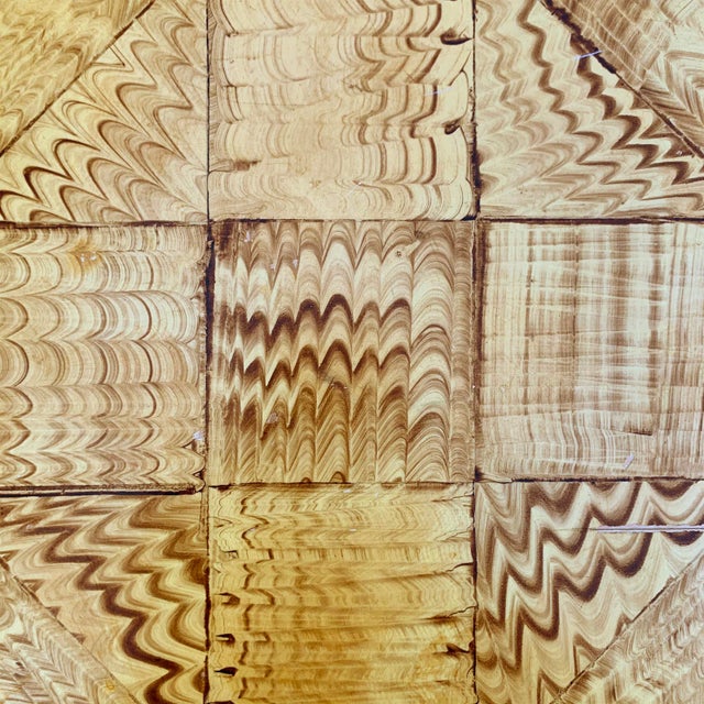 Wood Vintage Faux Wood Grain Painted Side Table For Sale - Image 7 of 9