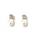 Bochic "Orient" Blue Topaz & South Sea Pear Earrings Set In 18K Gold & Silver, A Pair For Sale - Image 4 of 18