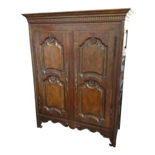 Baker Solid Walnut Armoire For Sale
