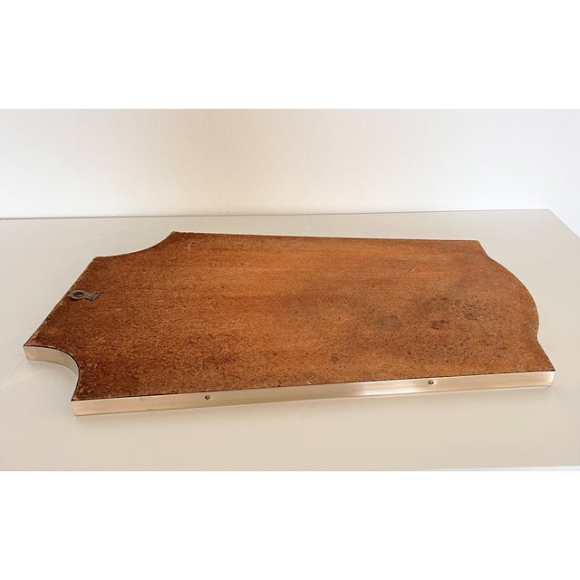 Large Mid-Century Italian Wall Mirror with Brass Frame, 1970s For Sale - Image 9 of 10