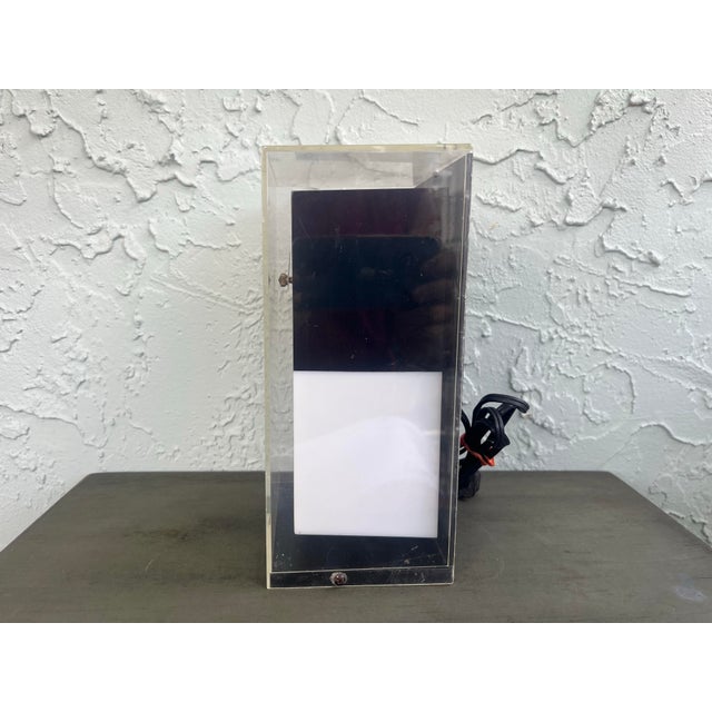 1980s Vintage 1983 Miller Lite Illuminated Cube Clock For Sale - Image 5 of 10